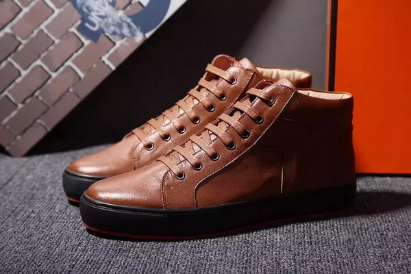 Hermes Casual Shoes Leather HO570 Brown