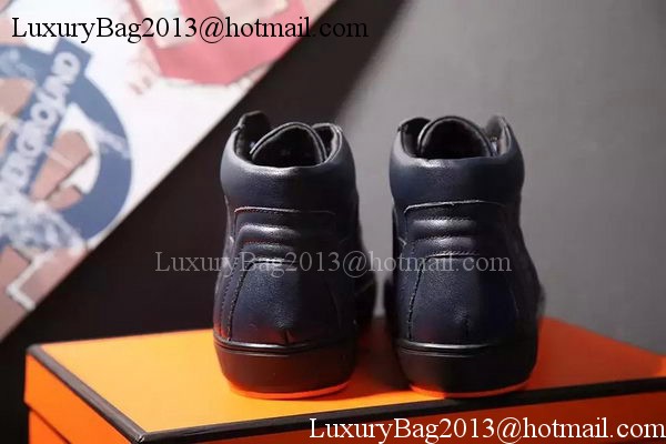 Hermes Casual Shoes Leather HO570 Royal