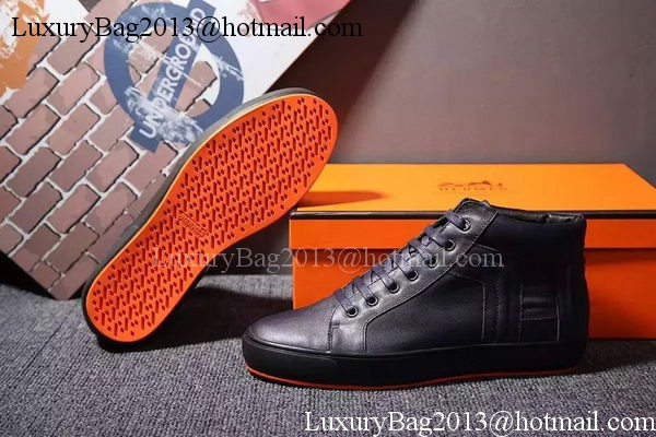 Hermes Casual Shoes Leather HO570 Royal