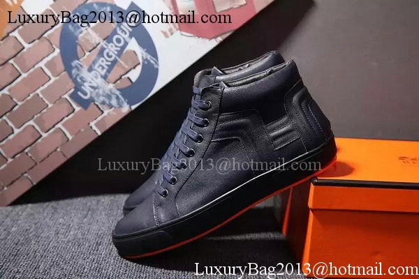 Hermes Casual Shoes Leather HO570 Royal