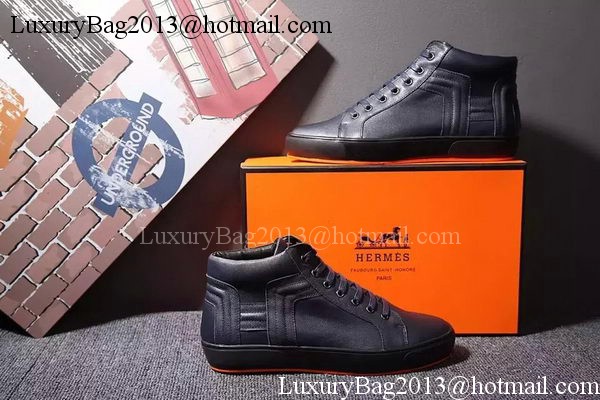 Hermes Casual Shoes Leather HO570 Royal