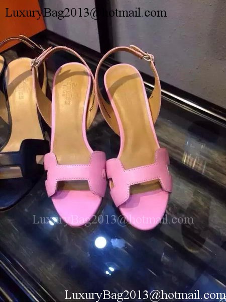 Hermes Leather Sandal HO548 Pink