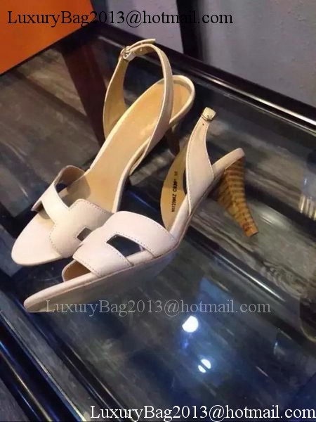 Hermes Leather Sandal HO549 Apricot