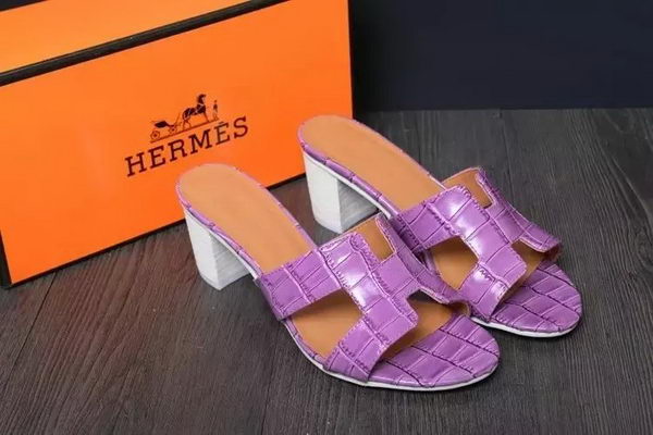 Hermes Slipper Leather HO0513 Purple