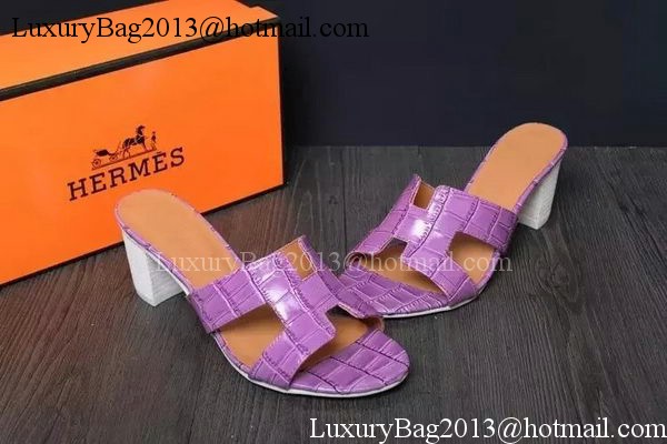 Hermes Slipper Leather HO0513 Purple