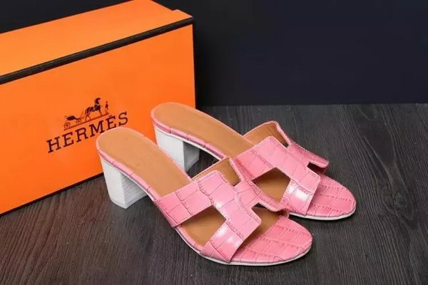 Hermes Slipper Leather HO0514 Pink