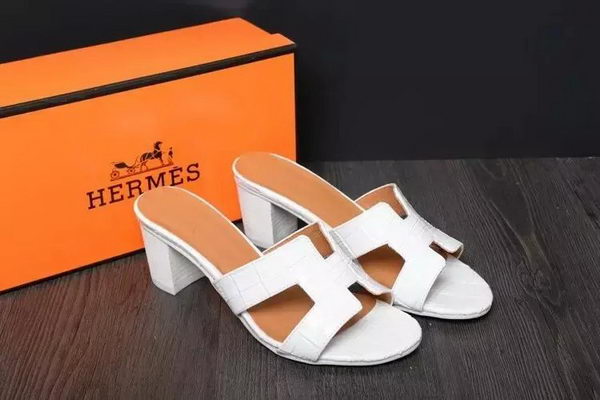 Hermes Slipper Leather HO0516 White
