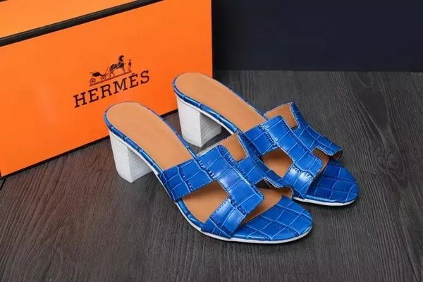 Hermes Slipper Leather HO0521 Blue