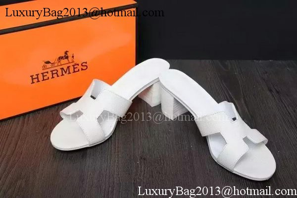 Hermes Slipper Leather HO0525 White