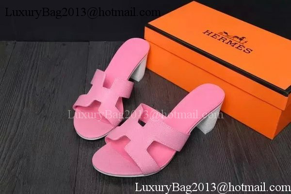 Hermes Slipper Leather HO0526 Pink