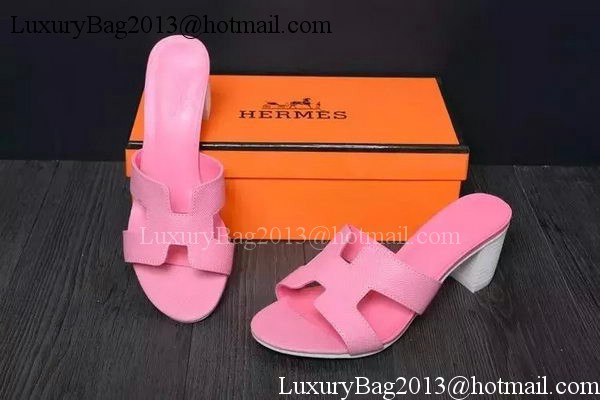 Hermes Slipper Leather HO0526 Pink