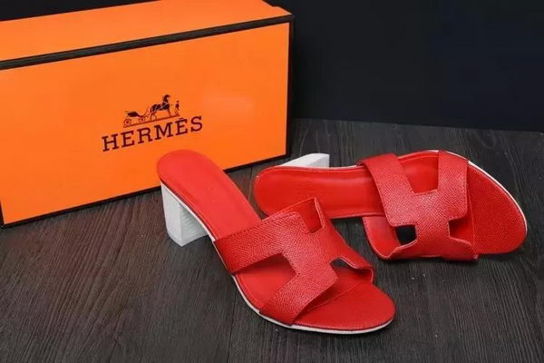 Hermes Slipper Leather HO0529 Red