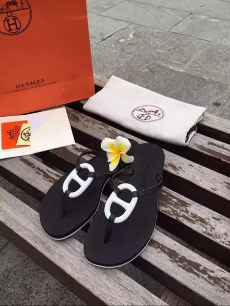 Hermes Slipper Leather HO0533 Black