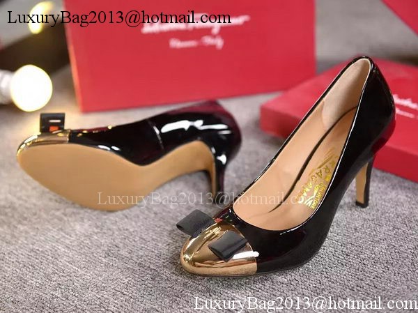 Salvatore Ferragamo 85MM Pump Patent Leatehr FL0611 Black