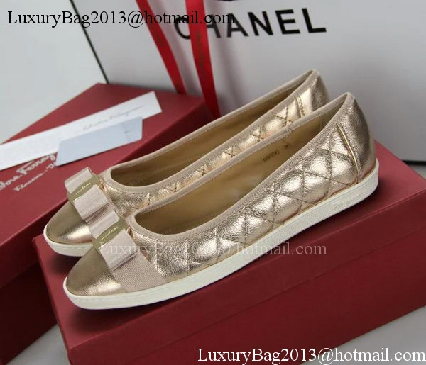 Salvatore Ferragamo Ballerina Flat FL0635 Gold