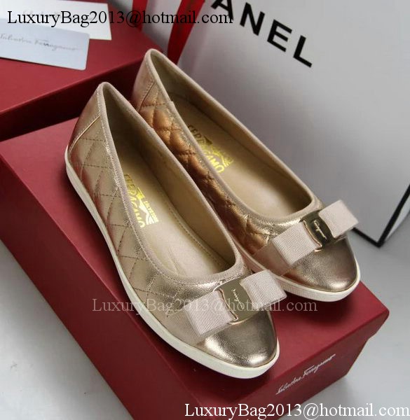 Salvatore Ferragamo Ballerina Flat FL0635 Gold