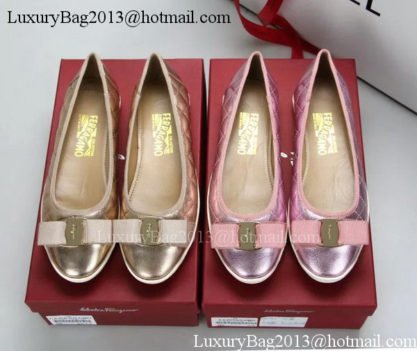 Salvatore Ferragamo Ballerina Flat FL0635 Gold