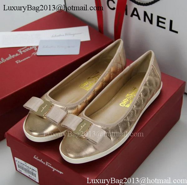 Salvatore Ferragamo Ballerina Flat FL0635 Gold