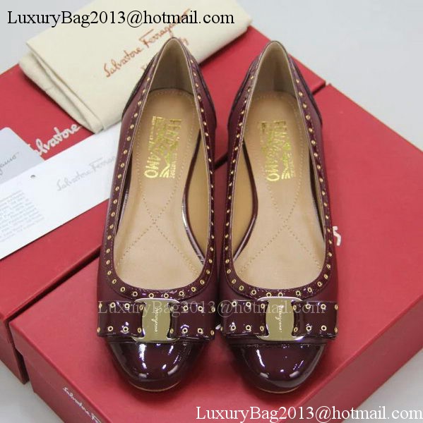 Salvatore Ferragamo Ballerina Flat FL0637 Burgundy