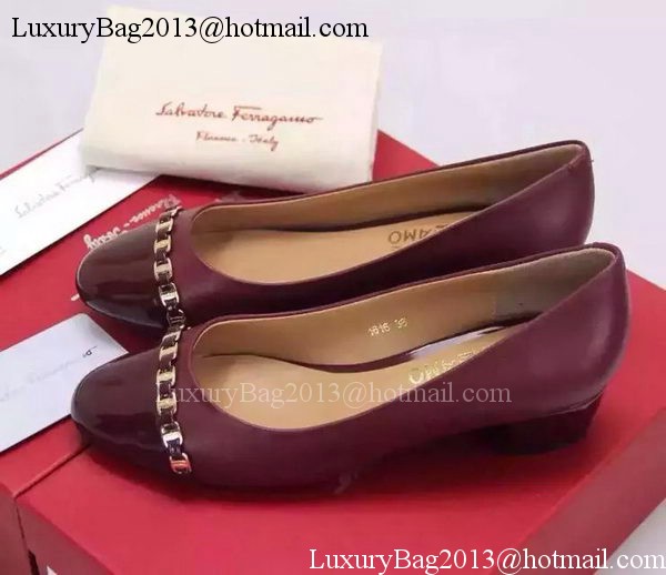 Salvatore Ferragamo Ballerina Flat FL0643 Burgundy