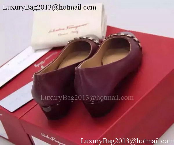 Salvatore Ferragamo Ballerina Flat FL0643 Burgundy