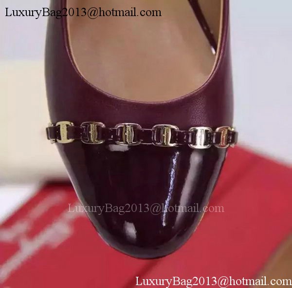 Salvatore Ferragamo Ballerina Flat FL0643 Burgundy