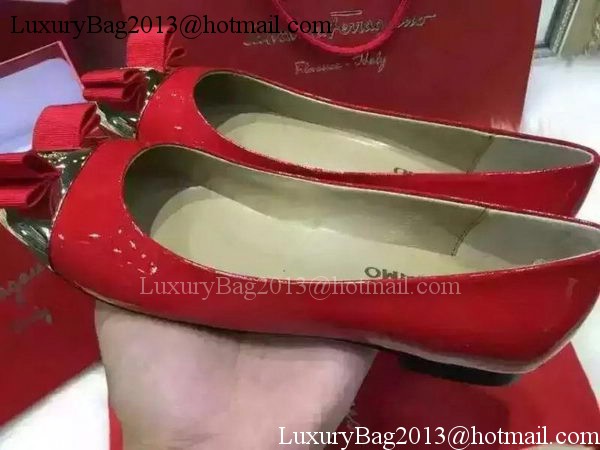 Salvatore Ferragamo Flat Patent Leather FL0608 Red