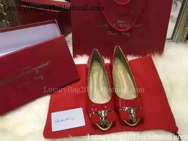 Salvatore Ferragamo Flat Patent Leather FL0608 Red