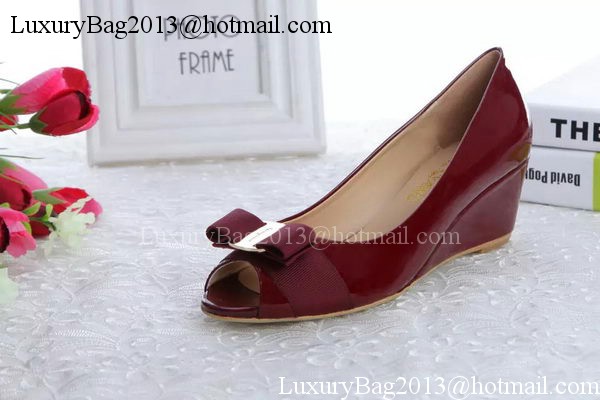 Salvatore Ferragamo Pump Patent Leather FL0603 Burgundy