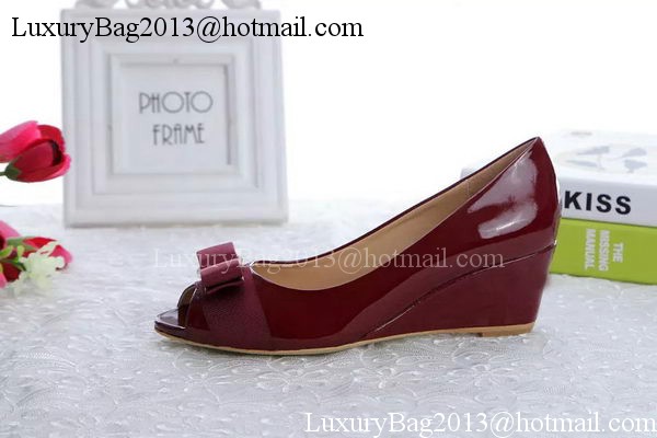 Salvatore Ferragamo Pump Patent Leather FL0603 Burgundy