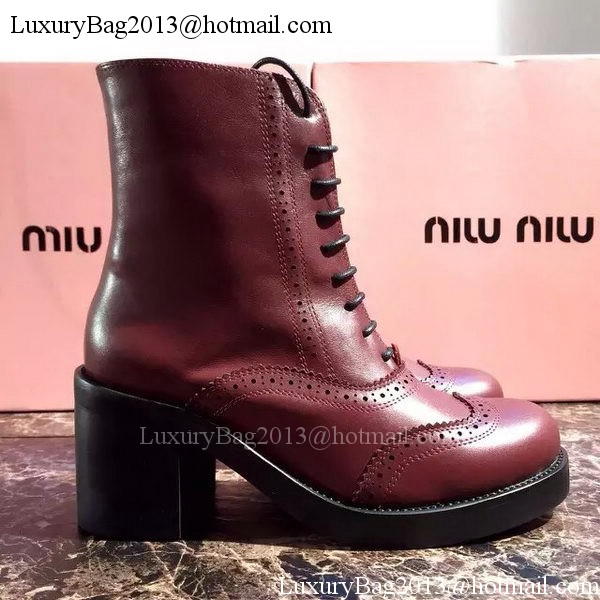 miu miu Ankle Boot MM394 Burgundy