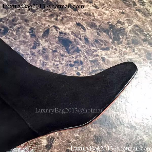 miu miu Ankle Boot Suede Leather MM391 Black