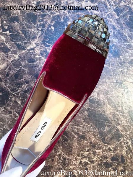 miu miu Ballerina Flat MM375 Burgundy