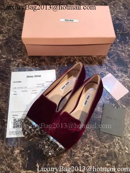 miu miu Ballerina Flat MM375 Burgundy