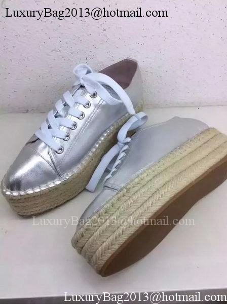 miu miu Casual Shoes MM352 Silver
