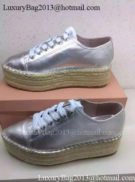 miu miu Casual Shoes MM352 Silver