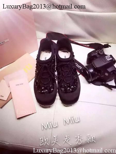 miu miu Casual Shoes MM365 Black