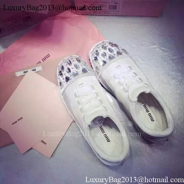 miu miu Casual Shoes MM385 White