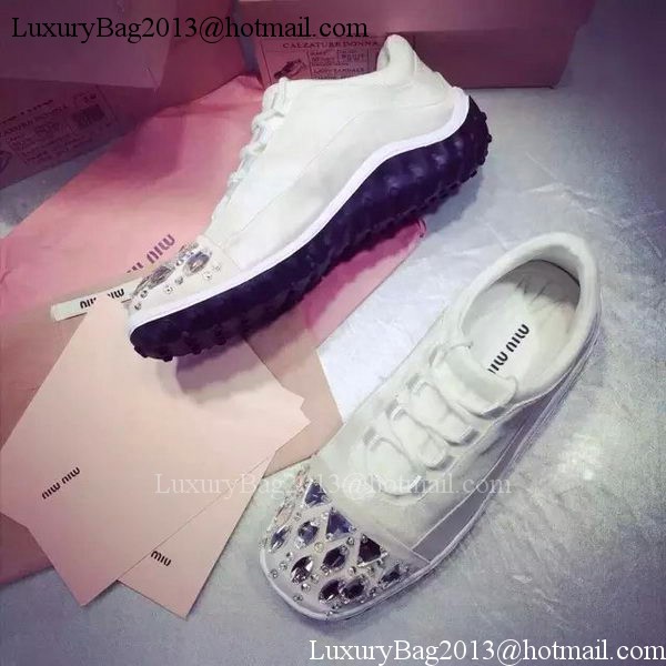 miu miu Casual Shoes MM385 White