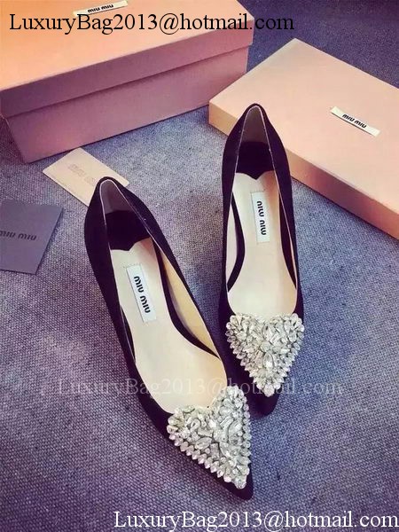 miu miu Suede Leather Pump MM388 Black