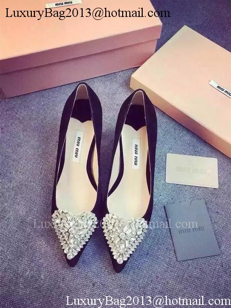 miu miu Suede Leather Pump MM388 Black