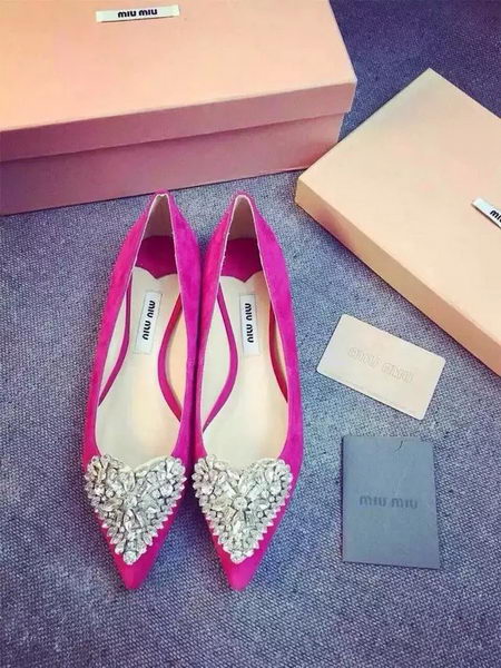 miu miu Suede Leather Pump MM389 Rose