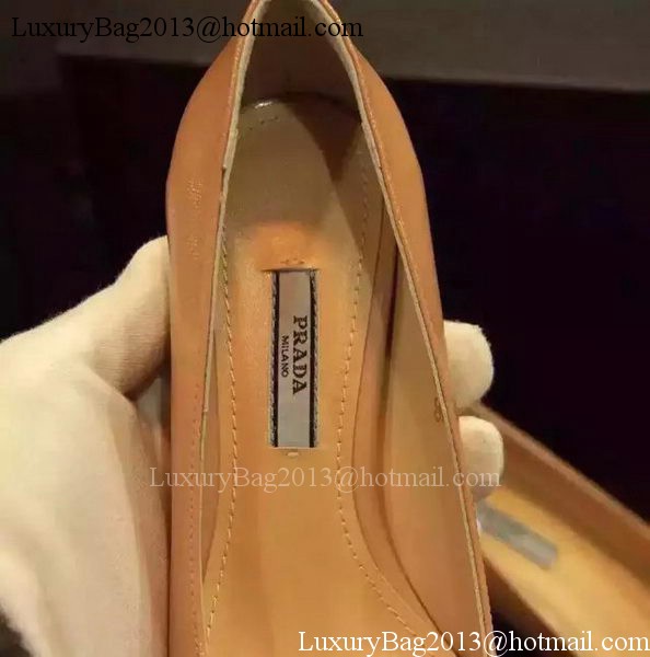 Prada 80mm Leather Pump PD519 Apricot