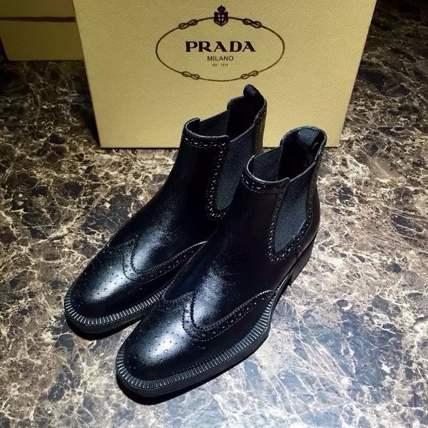 Prada Ankle Boot Leather PD555 Black