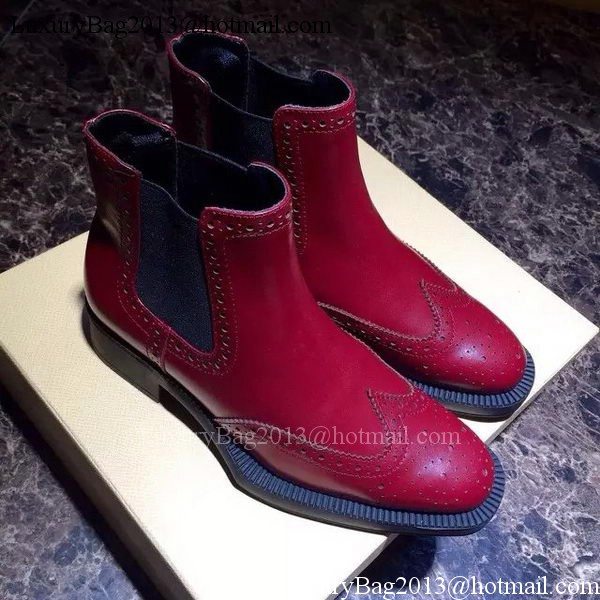 Prada Ankle Boot Leather PD556 Red