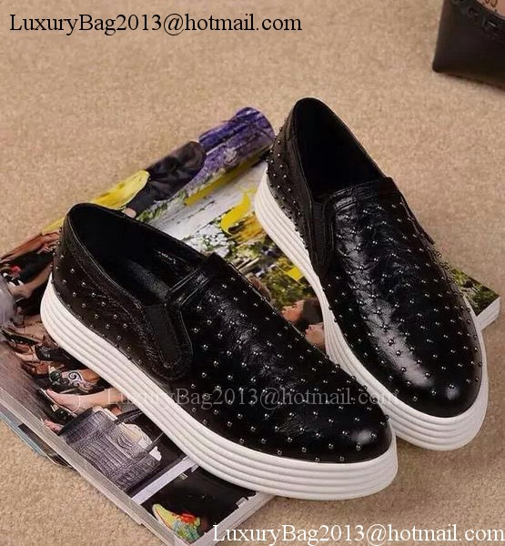 Prada Casual Shoes Leather PD471 Black