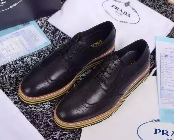 Prada Casual Shoes Leather PD475 Black