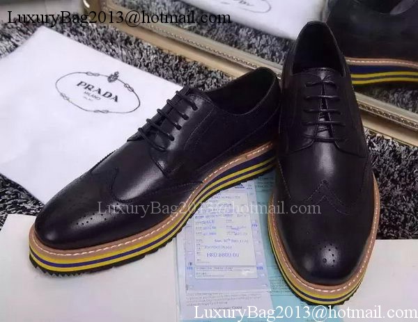 Prada Casual Shoes Leather PD475 Black