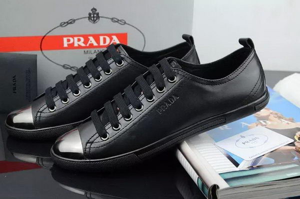 Prada Casual Shoes Leather PD484 Black