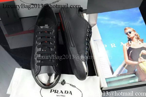 Prada Casual Shoes Leather PD484 Black